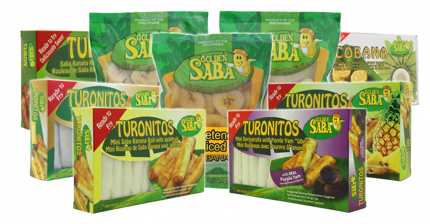 Golden Saba Turon (Saba Banana Roll with Jackfruit) 454g
