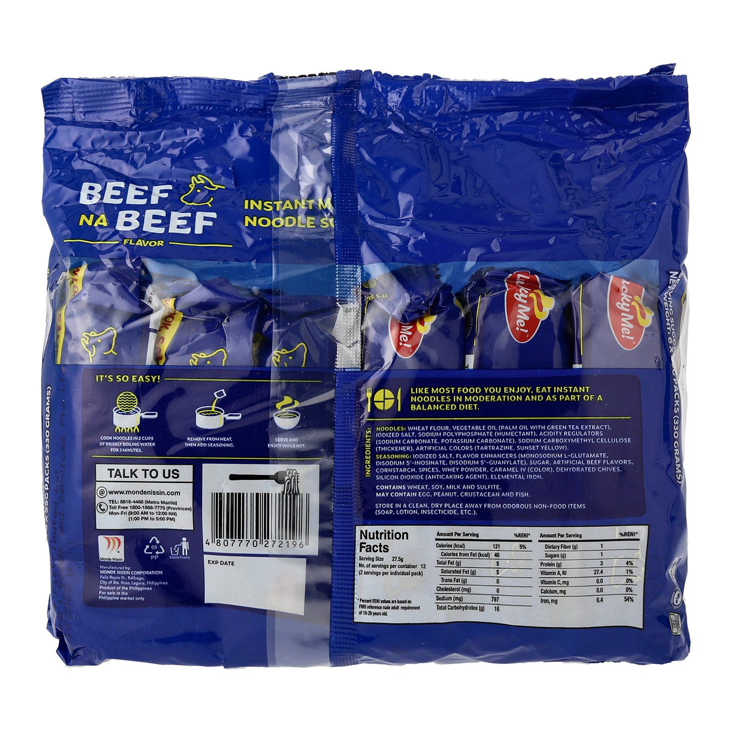 Lucky Me! Instant Noodle Beef 6x55g