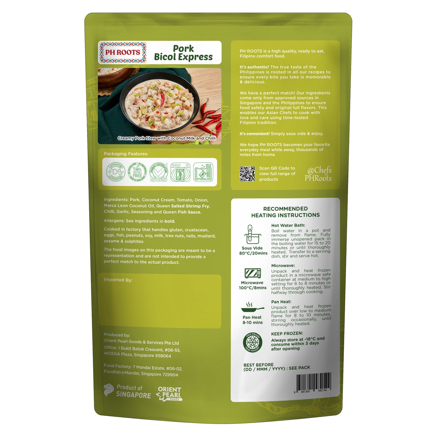PH Roots Pork Bicol Express 500g