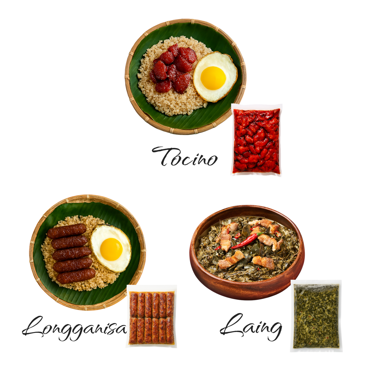 PH Roots Party Pack B (3 x 1kg Assortment: Tocino + Longganisa + Laing)