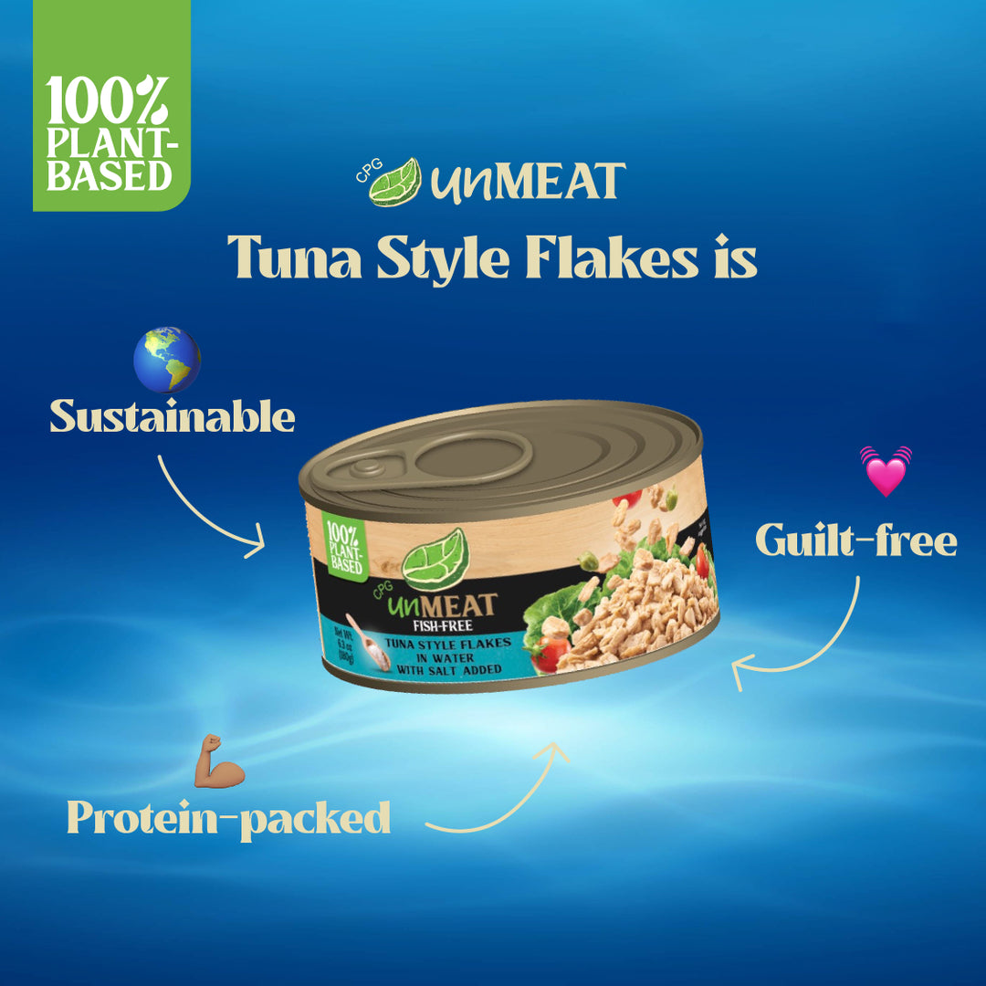 unMeat Fish-free Tuna Style Flakes in Water with Salt Added 180g