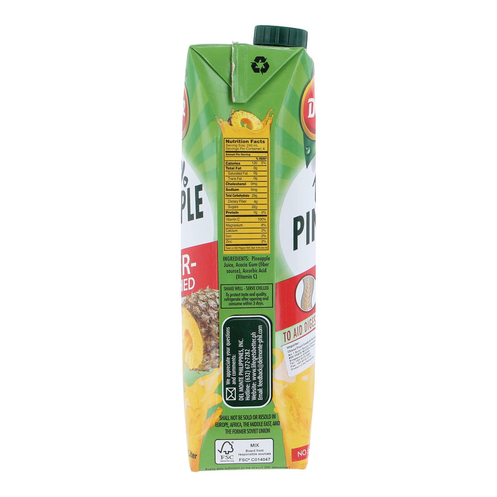 Del Monte Pineapple Juice w/ Fibre Tetra 1L