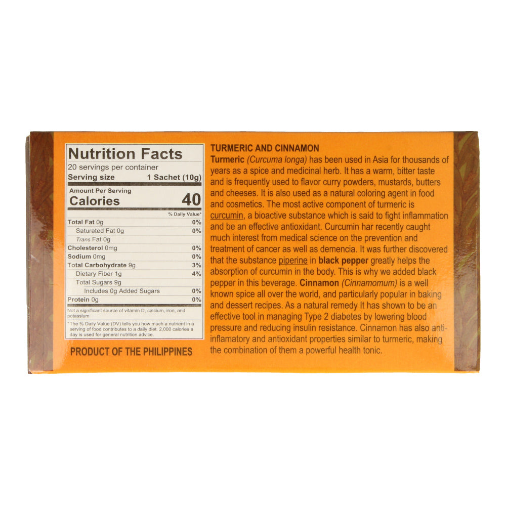Evina Naturals Turmeric & Cinnamon Instant Herbal Tea (20 sachets) 200g