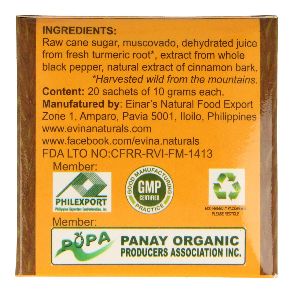 Evina Naturals Turmeric & Cinnamon Instant Herbal Tea (20 sachets) 200g