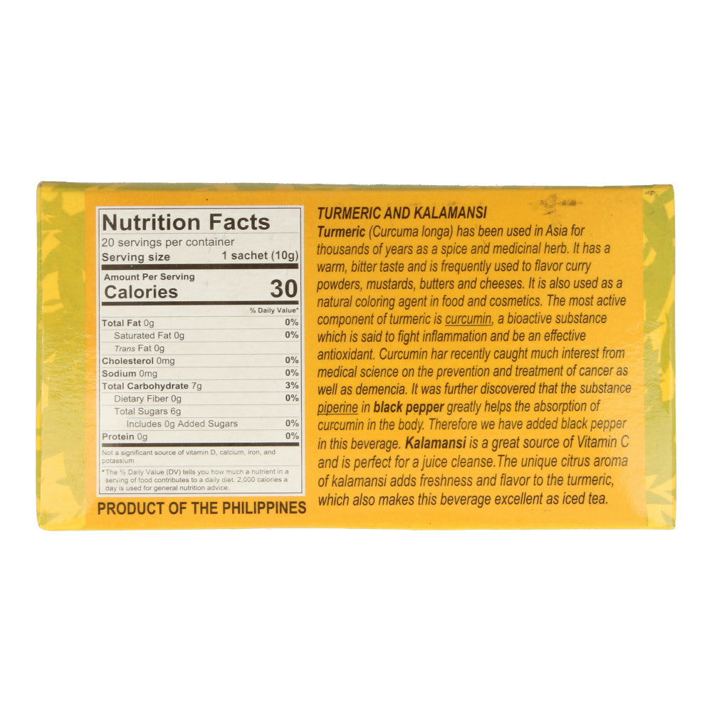 Evina Naturals Turmeric & Citrus Instant Herbal Tea (20 sachets) 200g