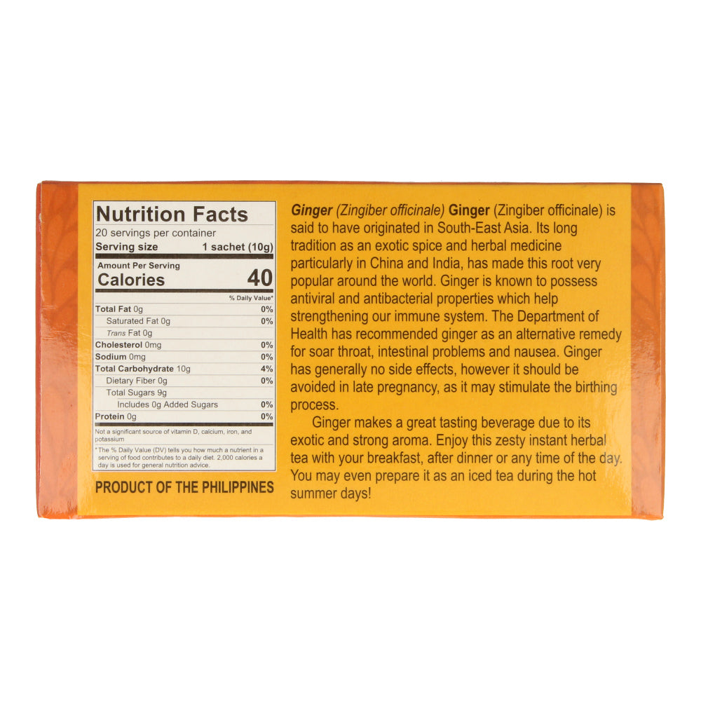 Evina Naturals Ginger Strong Instant Herbal Tea (20 sachets) 200g