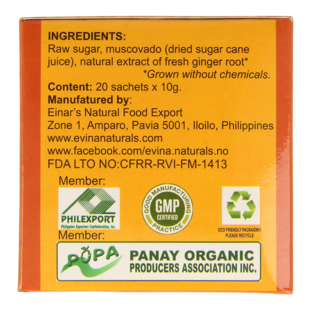 Evina Naturals Ginger Strong Instant Herbal Tea (20 sachets) 200g