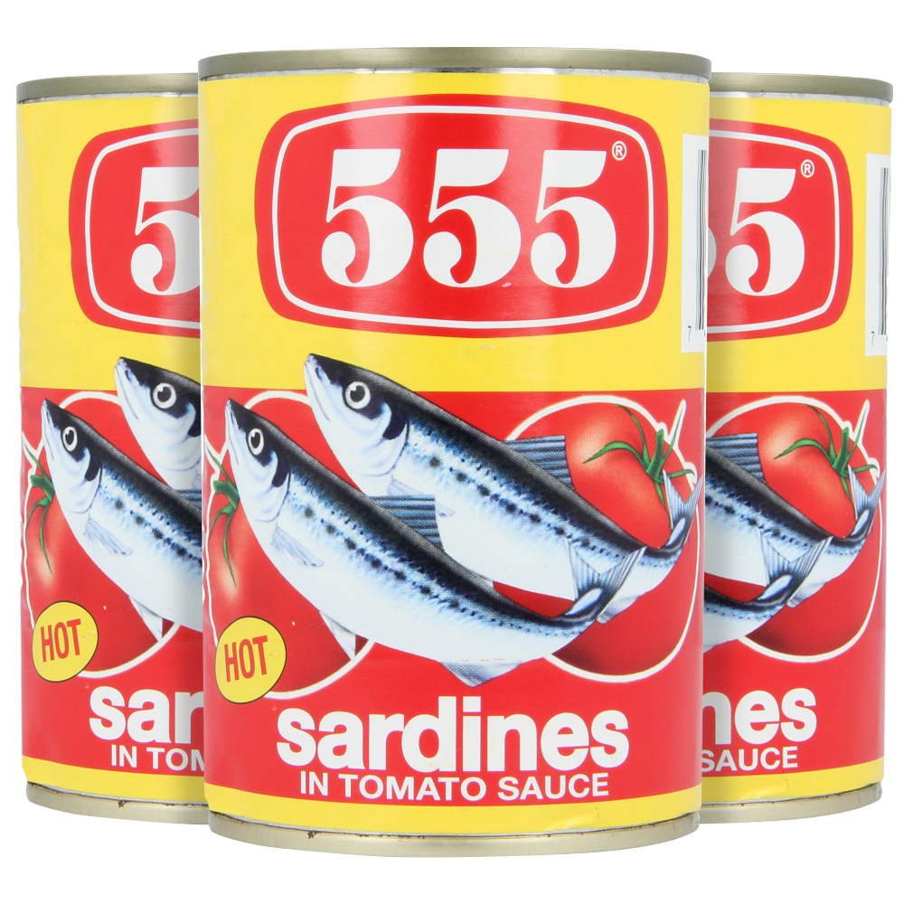 555 Sardines Tomato Sauce with Chilli 425g