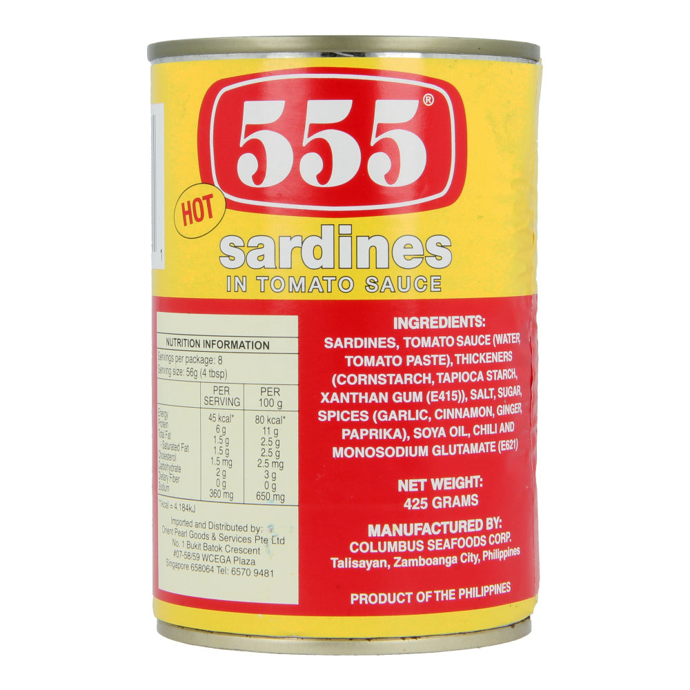 555 Sardines Tomato Sauce with Chilli 425g