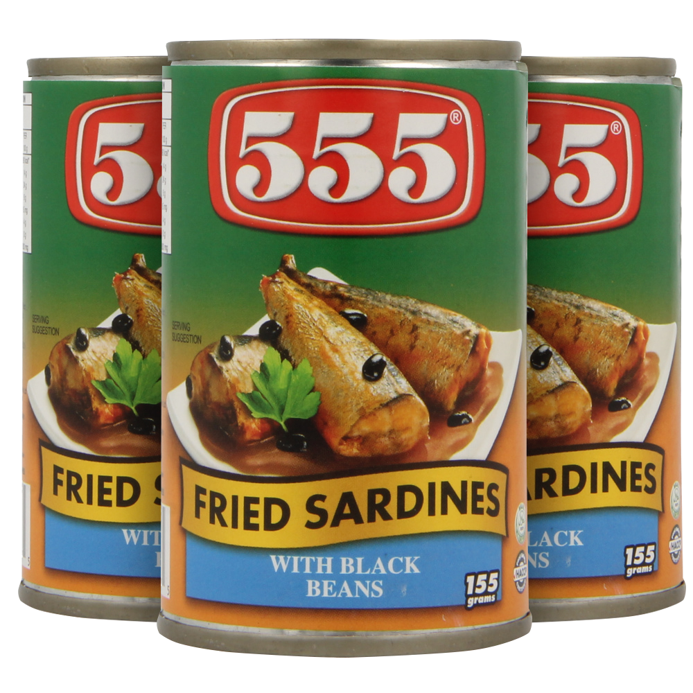 555 Fried Sardines With Black Beans (Tausi) 155g