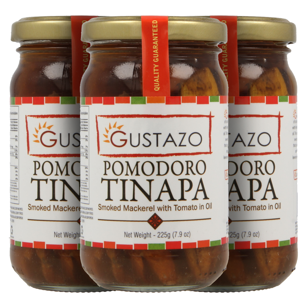 Gustazo Pomodoro Tinapa (Smoked Mackerel with Tomato in Oil) 225g