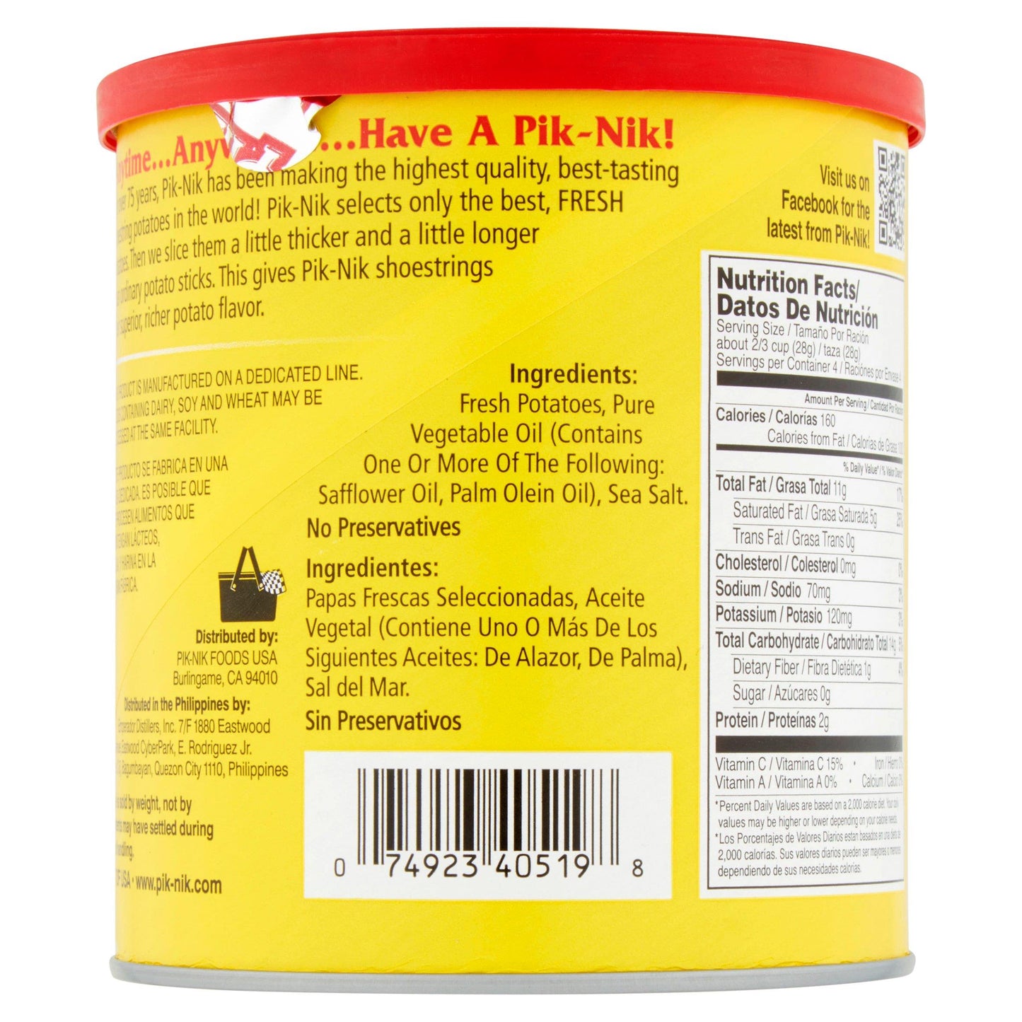 Pik-Nik Original Shoestring Potatoes 4oz