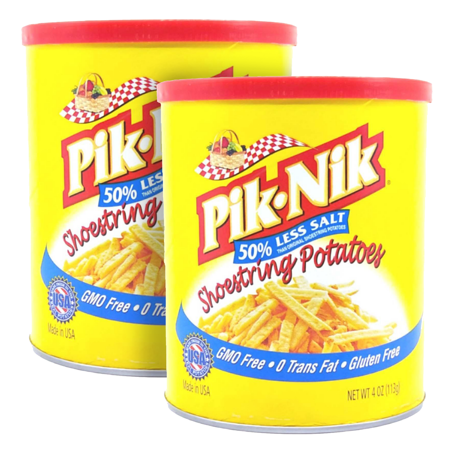 Pik-Nik 50% Less Salt Shoestring Potatoes 4oz