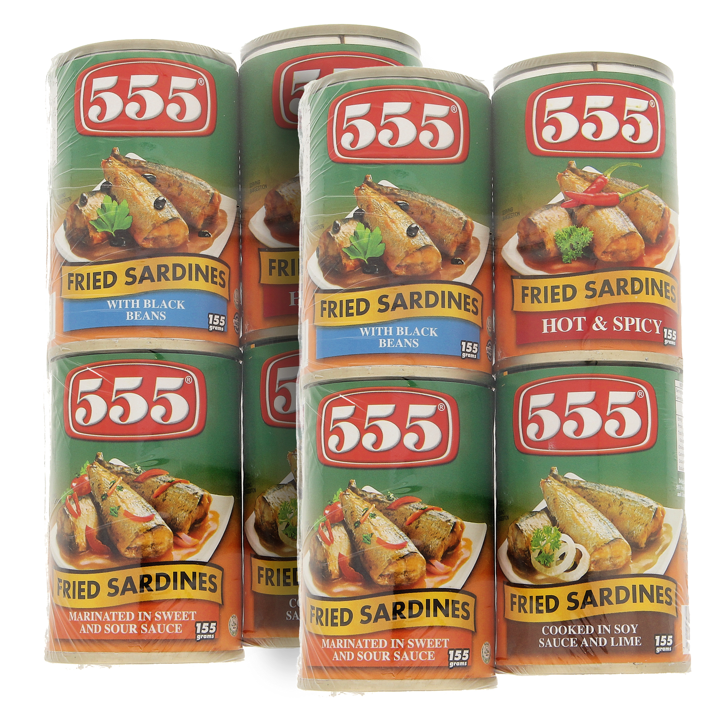 555 Fried Sardines Value Pack 4 x 155g