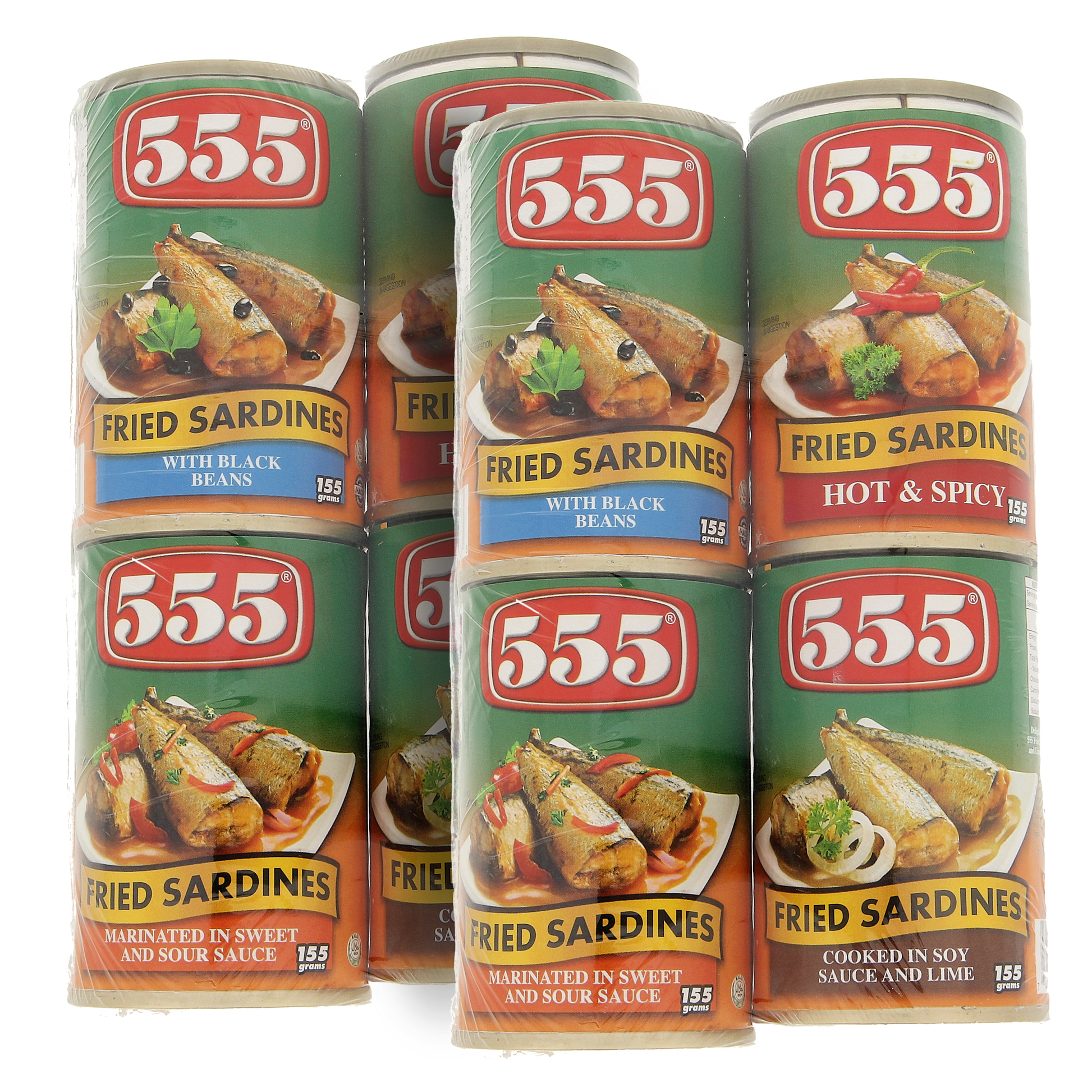 555 Fried Sardines Value Pack 4 x 155g