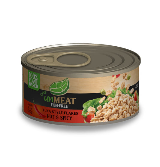 unMeat Fish-free Tuna Style Flakes in Oil Hot & Spicy 180g