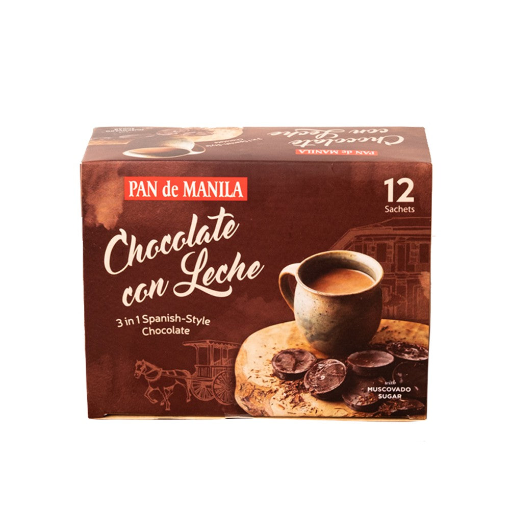 Pan de Manila Chocolate Con Leche 12 sachets x 30g