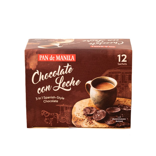 Pan de Manila Chocolate Con Leche 12 sachets x 30g