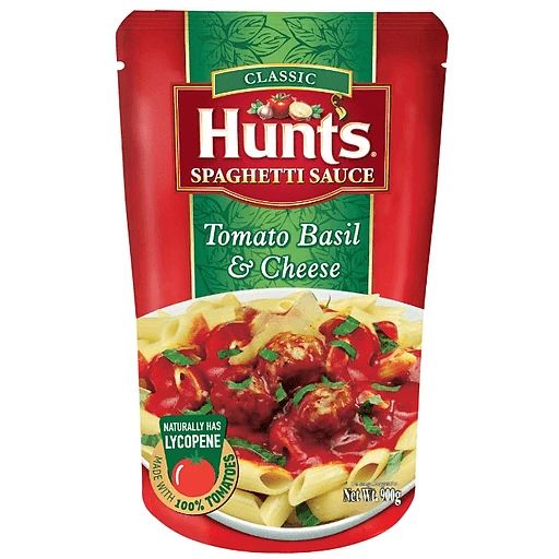 Hunt's Spaghetti Sauce Tomato Basil & Cheese 900g