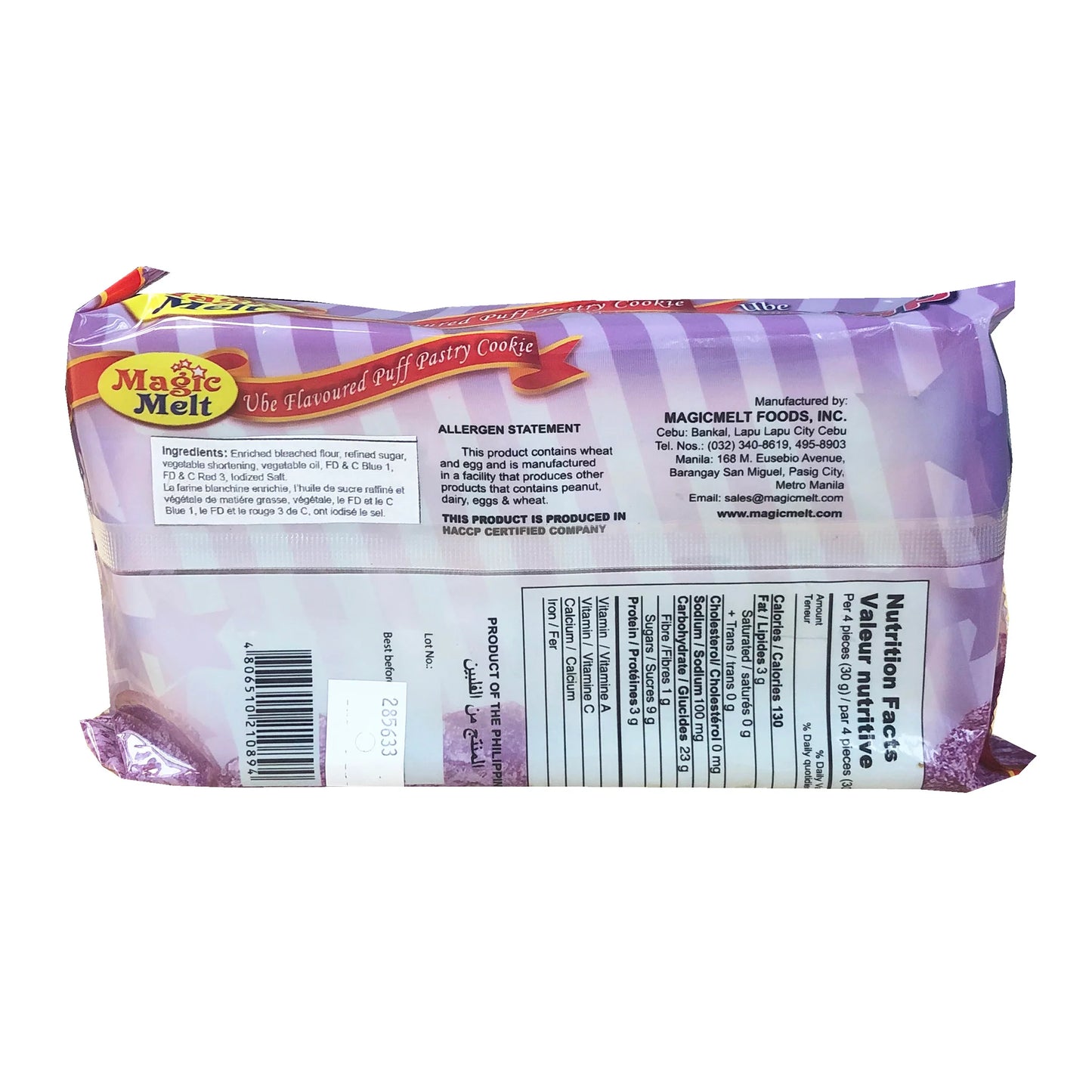 Magic Melt Purple Yam Flavoured Puff Pastry Cookie (Ube Otap) 200g