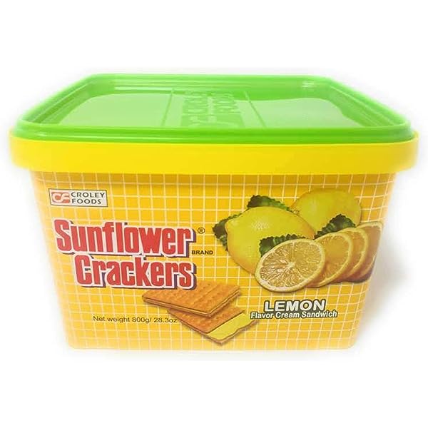 Croley Foods Sunflower Crackers Lemon Flavor Cream Sandwich 800g