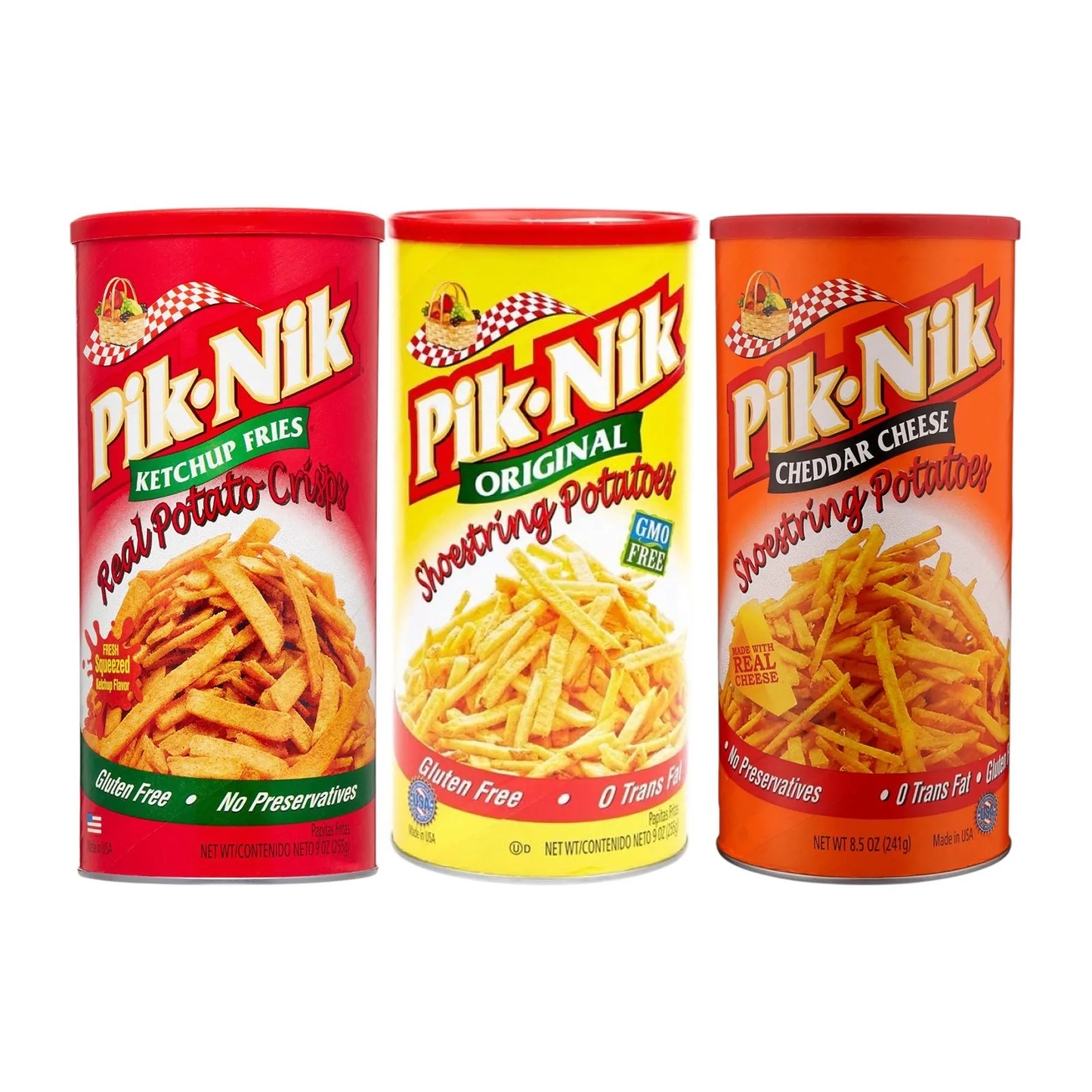 Pik-Nik 3in1 Party Bundle C (Original, Cheddar Cheese, Ketchup 9oz)