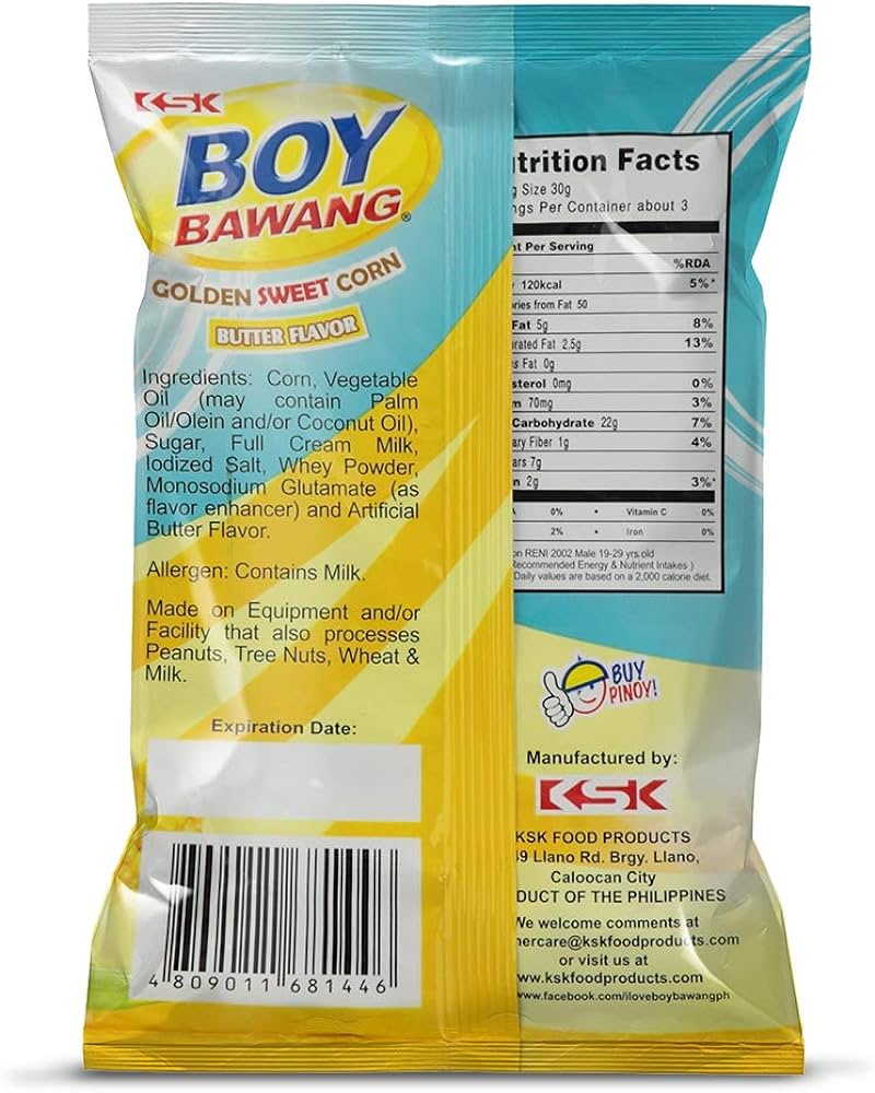 Boy Bawang Golden Sweet Corn Butter Flavor 100g