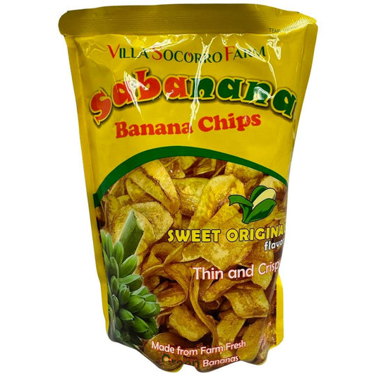 Villa Socorro Farm Sabanana Banana Chips Sweet Original Flavor 100g