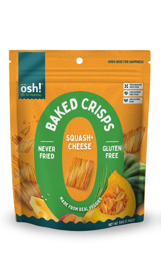 Oh So Healthy! Squash Cheese Baked Crisps 50g