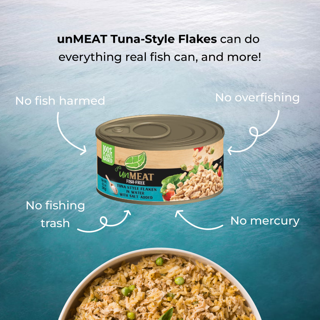 unMeat Fish-free Tuna Style Flakes in Water with Salt Added 180g