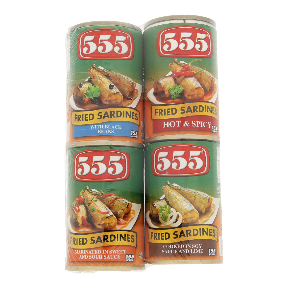 555 Fried Sardines Value Pack 4 x 155g