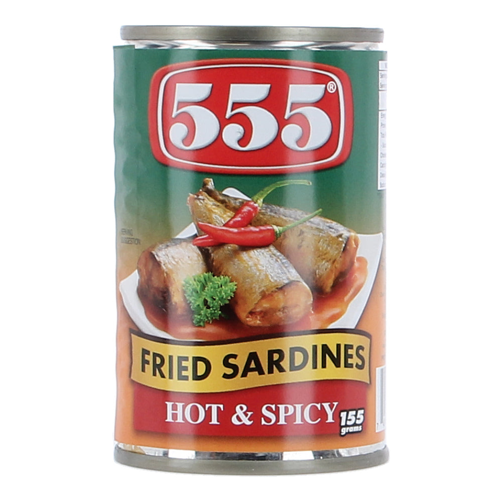 555 Fried Sardines Hot & Spicy 155g