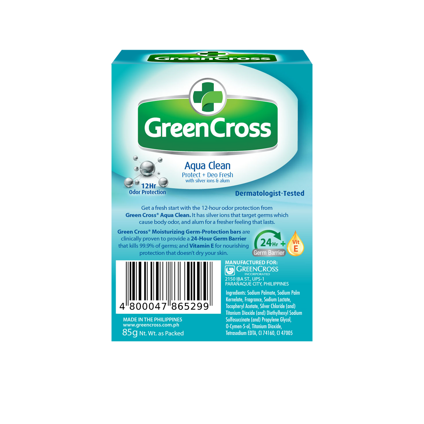 Green Cross Moist Protection Bar Aqua Clean 85g