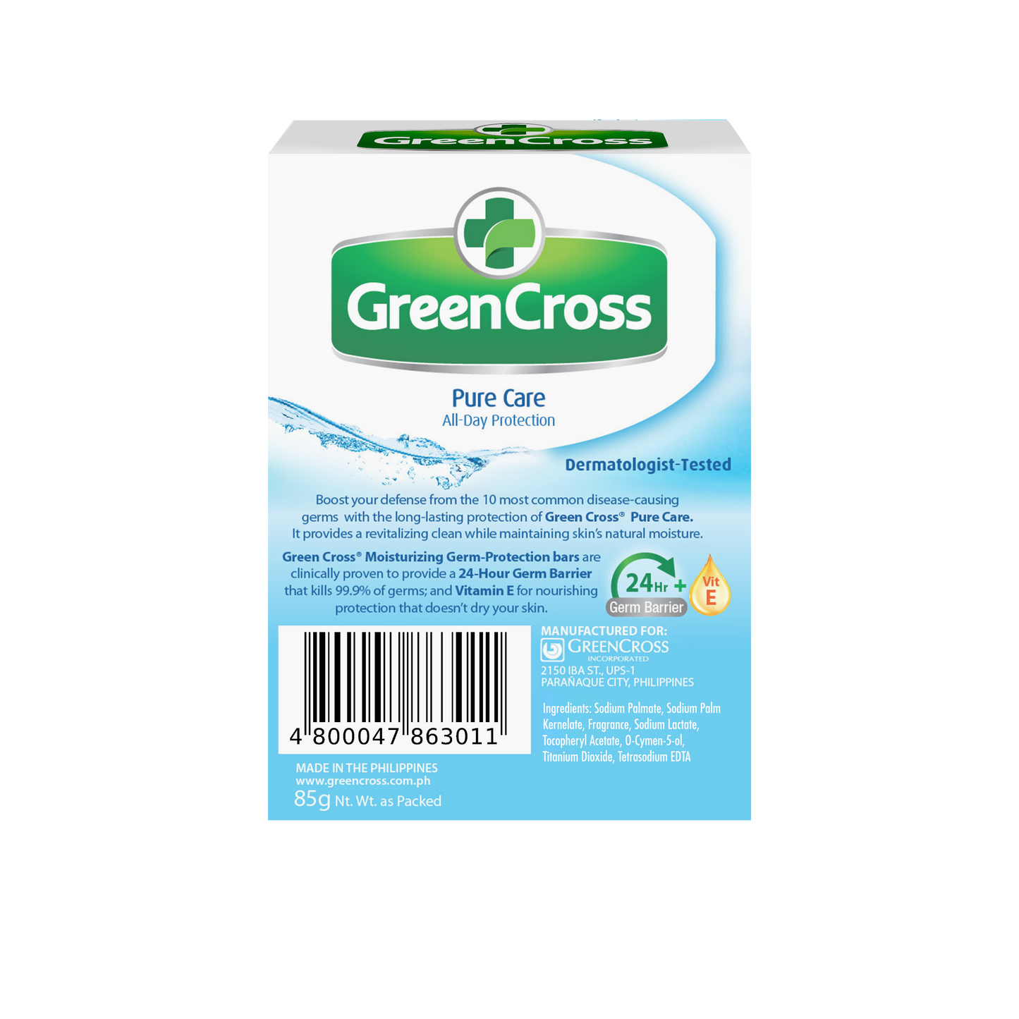 Green Cross Moist Protection Bar Pure Care 85g